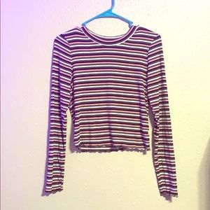 Cute stripped long sleeve shirt